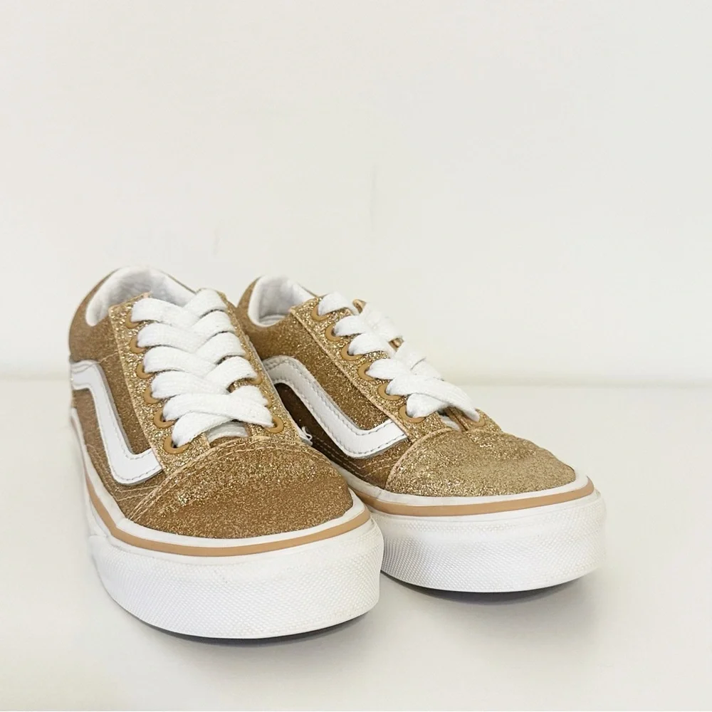 Vans Kids Old Skool Glitter Sneaker - Gold - Picture 5 of 7